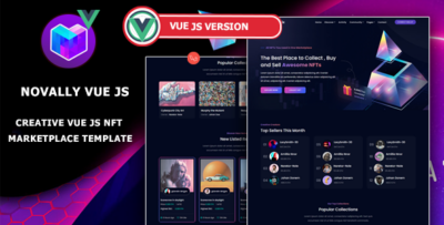 Novally - Vue JS NFT Marketplace Template