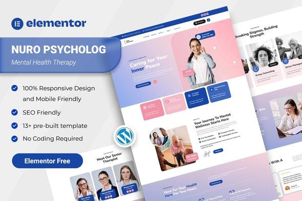Nuro - Mental Health Therapy Elementor Template Kit Nuro - Mental Health Therapy Elementor Template Kit