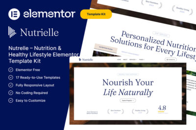 Nutrelle - Nutrition & Healthy Lifestyle Elementor Template Kit