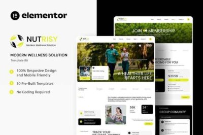 Nutrisy - Modern Wellness Solution Elementor Template Kit