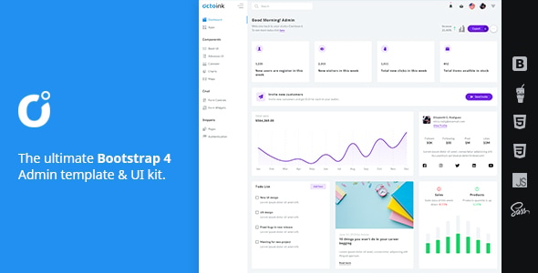 Octoink | Bootstrap 4 Admin Dashboard Template Octoink | Bootstrap 4 Admin Dashboard Template