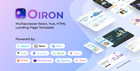 Oiron - React Vue HTML Landing Page Collection Oiron - React Vue HTML Landing Page Collection