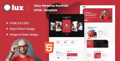 Olux - Creative Personal CV/Resume Portfolio HTML Template