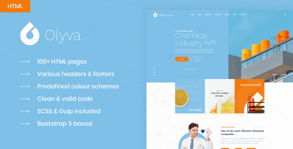 Olyva - Сhemical Industry Bootstrap 5 HTML Template Olyva - Сhemical Industry Bootstrap 5 HTML Template