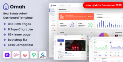 Omah - Bootstrap Real Estate Admin Dashboard Template