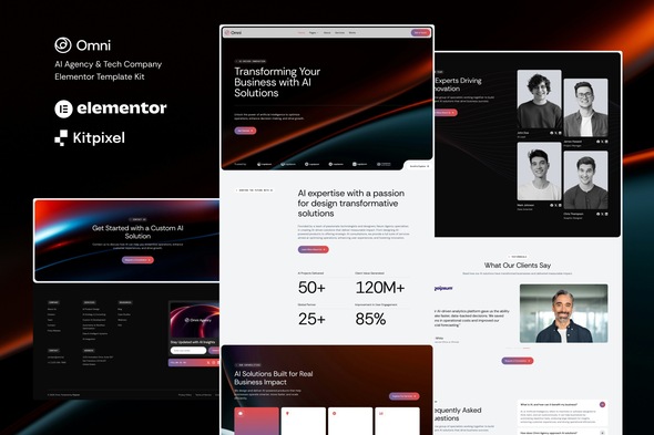 Omni - AI Agency & Tech Company Elementor Template Kit Omni - AI Agency & Tech Company Elementor Template Kit