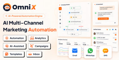 OmniX - AI Multi-Channel Messaging & Marketing Automation SaaS Node Js Script