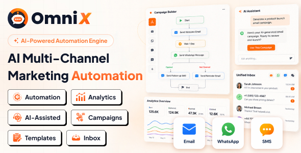 OmniX - AI Multi-Channel Messaging & Marketing Automation SaaS Node Js Script OmniX - AI Multi-Channel Messaging & Marketing Automation SaaS Node Js Script