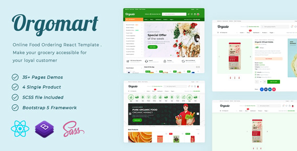 Orgomart - Online Grocery Ordering React Template Orgomart - Online Grocery Ordering React Template