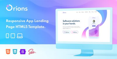 Orions - Responsive App Landing Page HTML Template