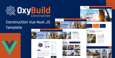 OxyBuild - Vue JS Construction Template using Nuxt JS