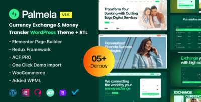 Palmela - Online Banking & Money Transfer Elementor WordPress Theme