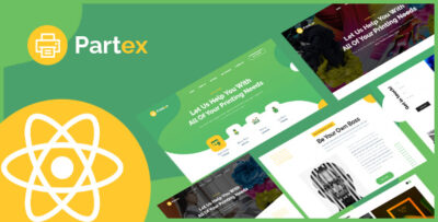 Partex - Printing Services React Template.