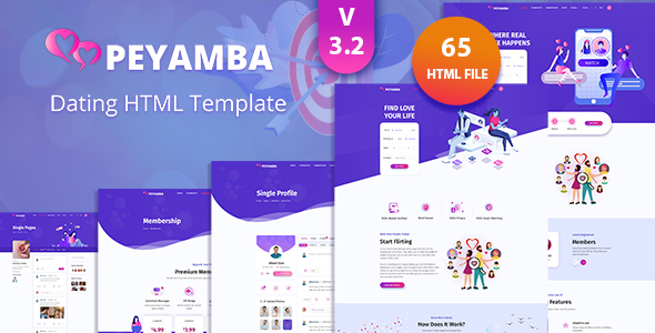 Peyamba - Dating Website HTML Template Peyamba - Dating Website HTML Template