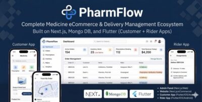 PharmaFlow - Pharmacy E-Commerce Flutter App With Next.js Admin Panel