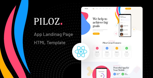 Piloz - React Next App Landing Page Template Piloz - React Next App Landing Page Template