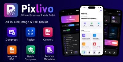 Pixlivo - AI Image Compressor & Media Toolkit | SwiftUI iOS App