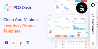 POSDash - Inventory Management Admin Dashboard HTML Template