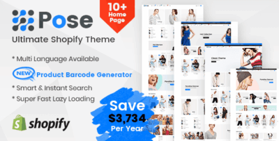 Pose - Fashion Shopify Theme Multipurpose Responsive Template