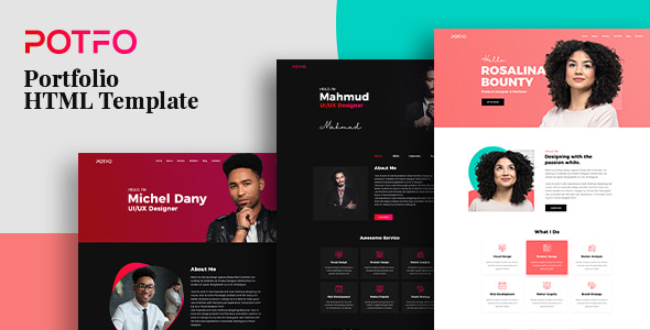 Potfo - Personal Portfolio HTML5 Template with RTL support Potfo - Personal Portfolio HTML5 Template with RTL support