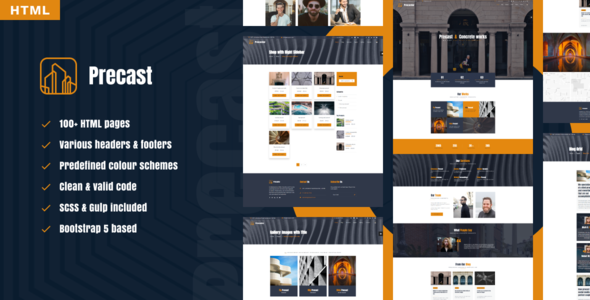 Precast - industrial HTML template Precast - industrial HTML template