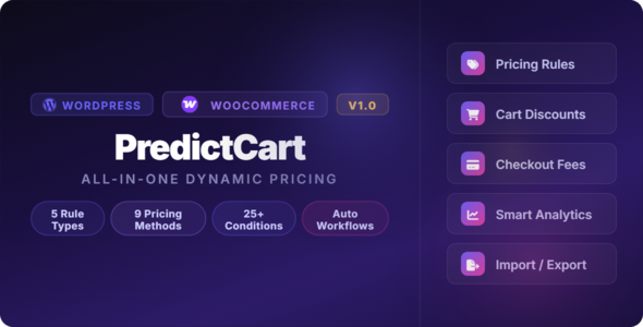 PredictCart - Dynamic Pricing & Discounts for WooCommerce PredictCart - Dynamic Pricing & Discounts for WooCommerce