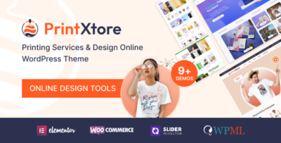 PrintXtore - Printing Services & Design Online WordPress WooCommerce Theme
