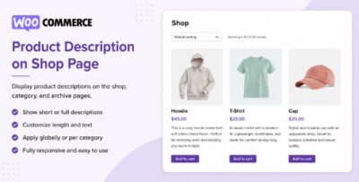 Product Description on Shop & Archive Pages for WooCommerce