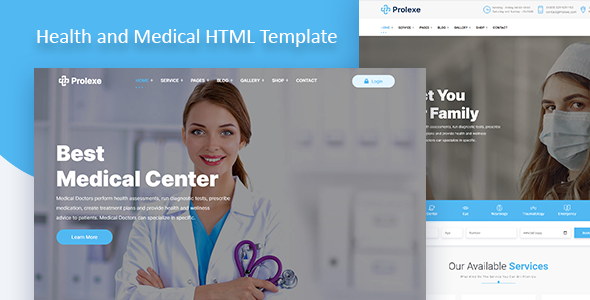 Prolexe - Health and Medical HTML Template Prolexe - Health and Medical HTML Template