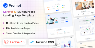 Prompt - Tailwind CSS & Laravel 13 Multipurpose Landing Template
