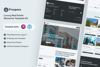 Prospera - Luxury Real Estate Elementor Template Kit