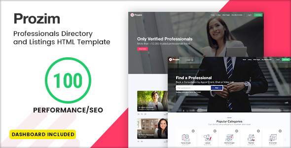 Prozim - Professionals Directory & Listings Template Prozim - Professionals Directory & Listings Template