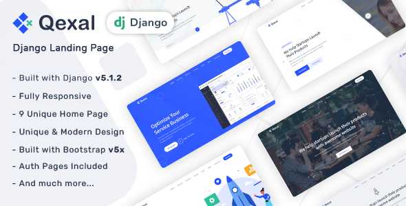 Qexal - HTML & Django Landing Page Template Qexal - HTML & Django Landing Page Template