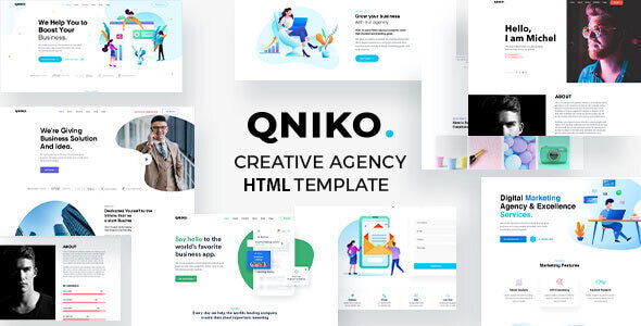 Qniko - Startup Agency HTML5 Template With RTL Support Qniko - Startup Agency HTML5 Template With RTL Support