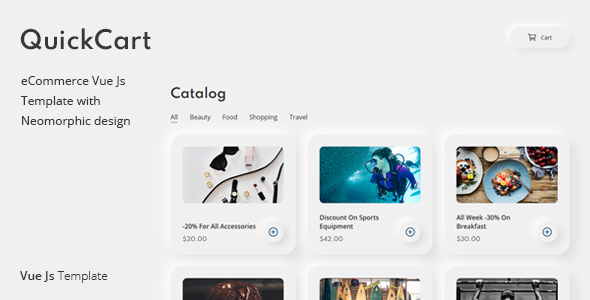 QuickCart – One Page eCommerce Vue Js Template QuickCart – One Page eCommerce Vue Js Template