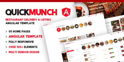 Quickmunch | Restaurant Listing Angular Template
