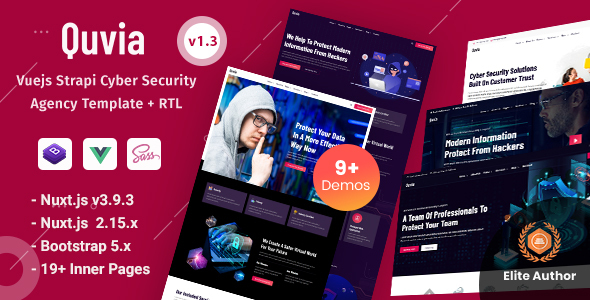Quvia - Strapi 4 Cyber Security Services Vuejs Template Quvia - Strapi 4 Cyber Security Services Vuejs Template