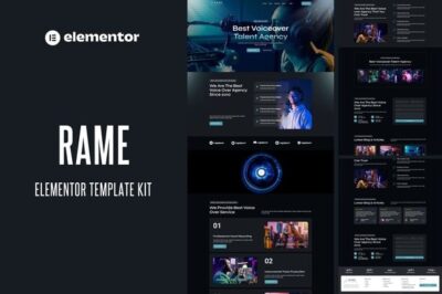 Rame - Voice Over Services Elementor Pro Template Kit