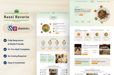 Rasoi Reverie - Restaurant & Cafe Elementor Template Kit