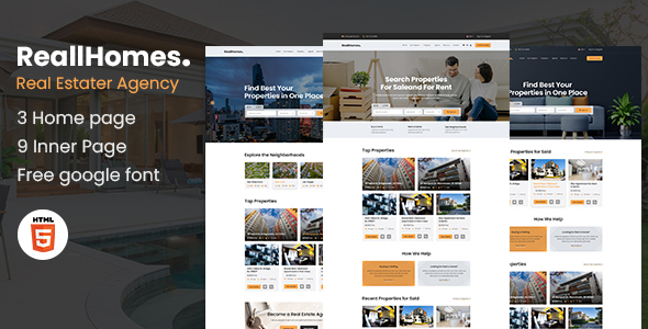 ReallHomes - Real Estate & Property Agency Html Template ReallHomes - Real Estate & Property Agency Html Template