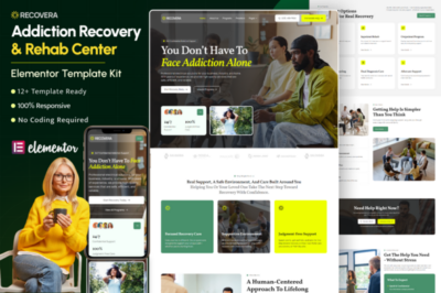 Recovera - Addiction Recovery & Rehab Center Elementor Template Kit
