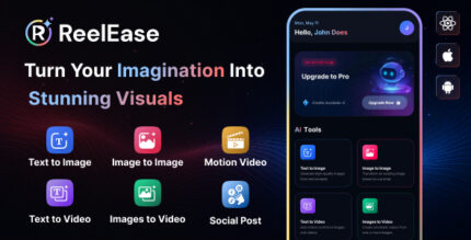 Reelease Mobile App - AI Image, Video & Social Media Post Generator SaaS Platform