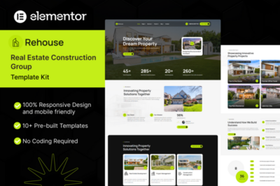 Rehouse - Real Estate & Construction Group Elementor Template Kit