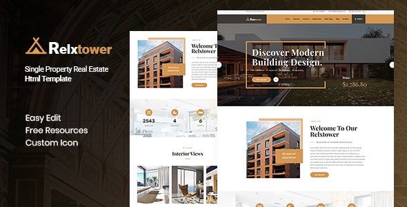 Relxtower - Single Property Real Estate HTML Template Relxtower - Single Property Real Estate HTML Template