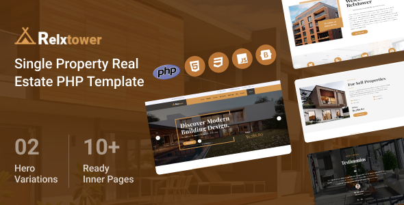 Relxtower - Single Property Real Estate PHP Template Relxtower - Single Property Real Estate PHP Template
