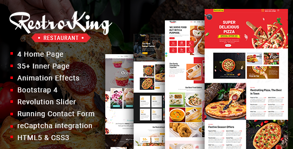 RestroKing - Cake Pizza & Bakery Bootstrap 4 Template RestroKing - Cake Pizza & Bakery Bootstrap 4 Template