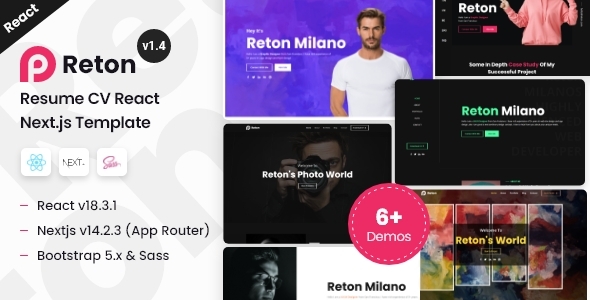 Reton - Resume CV React Nextjs 14+ Template Reton - Resume CV React Nextjs 14+ Template