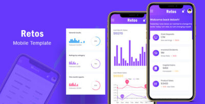 Retos - Bootstrap 4x Mobile HTML Template
