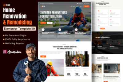 Revo - Home Renovation & Remodeling Elementor Template Kit