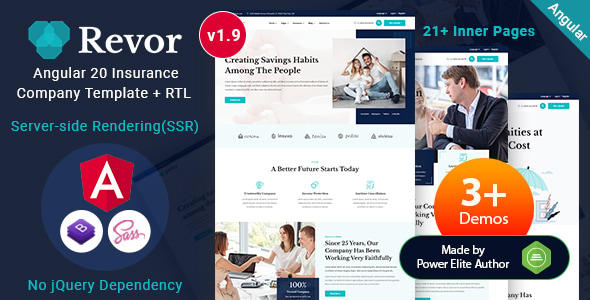 Revor - Angular 20 Insurance Services Agency & Broker Template Revor - Angular 20 Insurance Services Agency & Broker Template